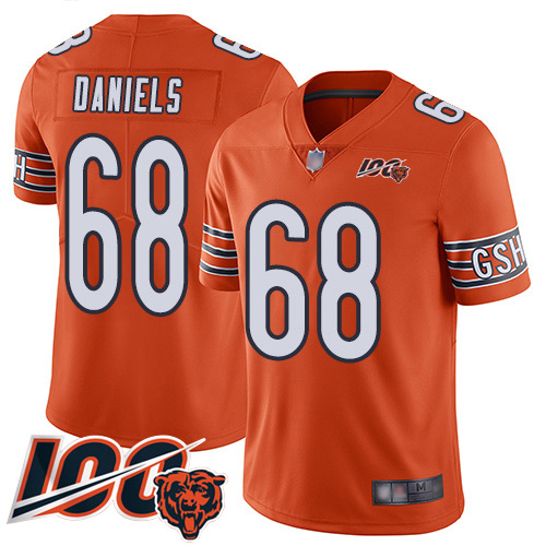 Chicago Bears Limited Orange Men James Daniels Alternate Jersey NFL Football #68 100th Season